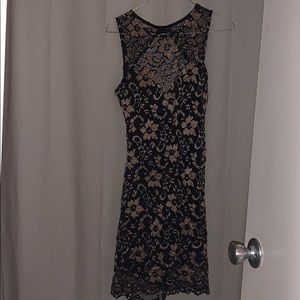 Short Floral Open Back Dress